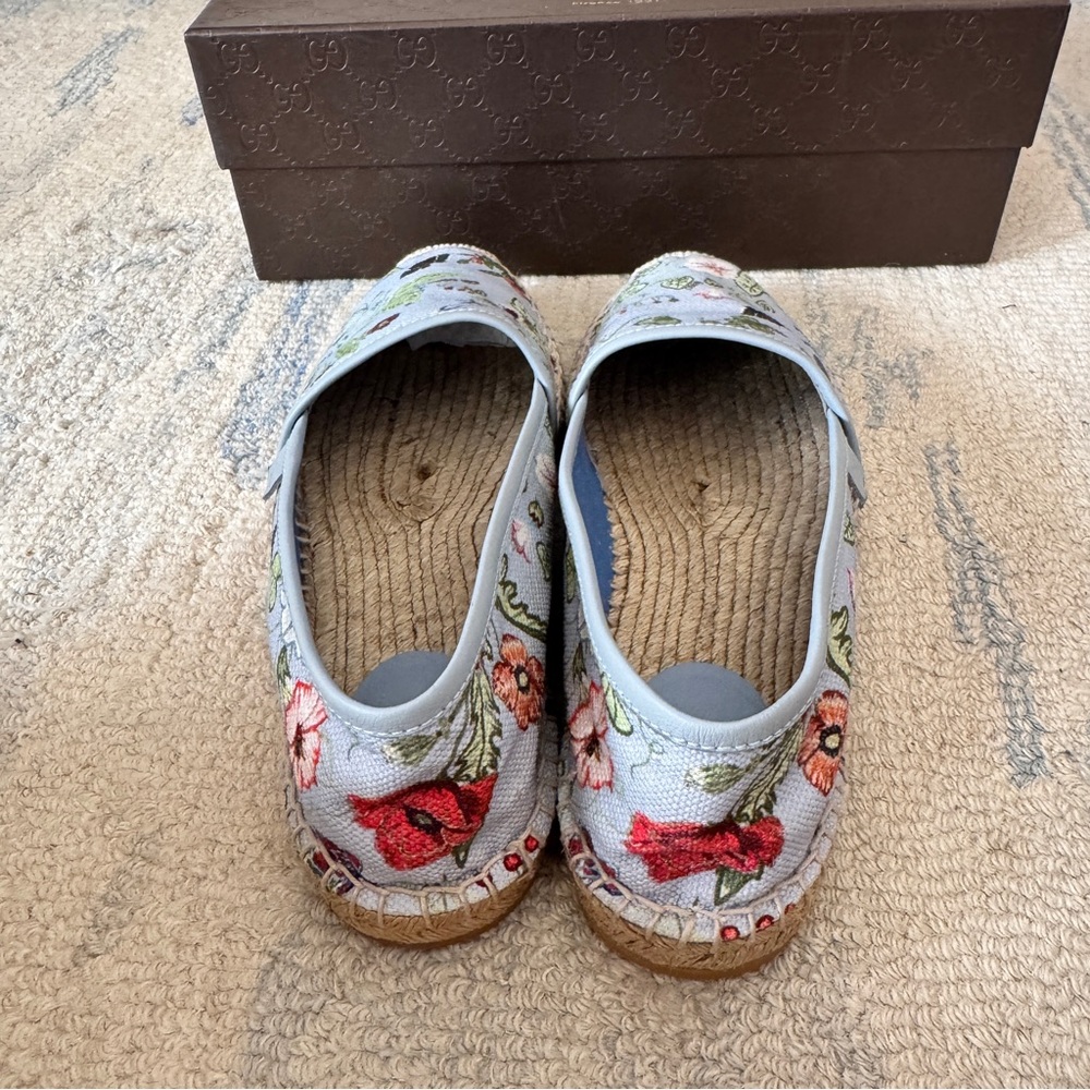 NEW Gucci Floral Espadrilles 38.5 - Picture 4 of 12